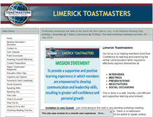 Tablet Screenshot of limericktoastmasters.com